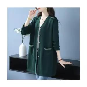 여자 롱 가디건 카디건 가을 니트 중기장 빅사이즈 쿨링 봄 겉옷 ST3