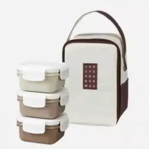 ( )미니 3단 도시락 가방 샌드위치포장박스 찬합통_24865153