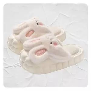 [에이치플러스몰]WL 탈착가능 겨울 털탈부착 토끼실내화 슬리퍼 토끼