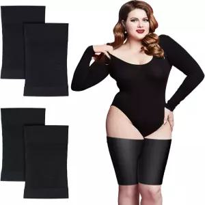 플러스 사이즈 여성을 위한 게요가 2켤레 허벅지 랩 날씬한 종아리 압박 슬리브 상부 슬리밍