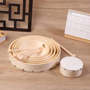 프레임 드럼 4/6/7/8/9/10인치 핸드 우드 스틱 세트 뮤지컬 게임 어린이 교육 장난감 타악기