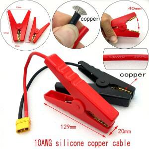 XT90 여성 안티 스파크 Conncters에 실용 129mm 12V/24V 큰  악어 클립 10AWG 실리콘 케이블 충전