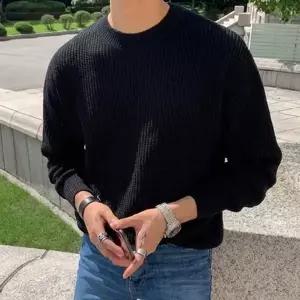 [옷자락]남성 가을 겨울 시즌 오버사이즈 라운드 니트