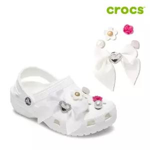 [크록스]우아한 화이트 장식 지비츠 5개 세트 10013678_CA