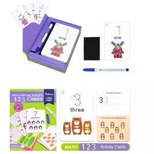 반복학습 쓰고지우는 유아 숫자활동카드 교구 어린이용 한글놀이