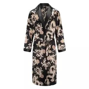 신혼부부 화려한 커플 제품 세트 실크 잠옷 파자마 패턴