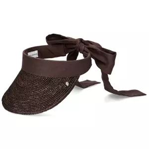25FW 헬렌카민스키 라피아 피크 바이저 썬캡 HAT52133 CHOCOLATE