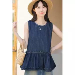 데님 여친 캐주얼 여름 코디 좋은 조끼 쿨 프리미엄 나시탑 SPO마켓2