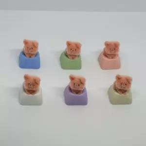 키캡 딸깍이 키보드 LED 키링 클릭커 ASMR 강아지 멍멍이 동물 동물농장 도그