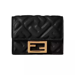 [해외]26SS 펜디 마이크로 트리폴드 바게트 반지갑 블랙 8M0395 AAJD F0KUR