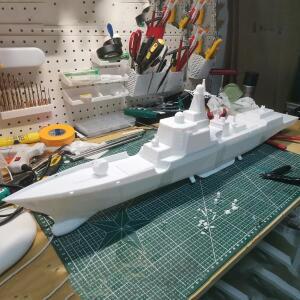 1 200 RC 보트 78cm 052D 구축함 원격 조종  고정밀 3D 프린팅 성형 RC 모델 키트  장난감