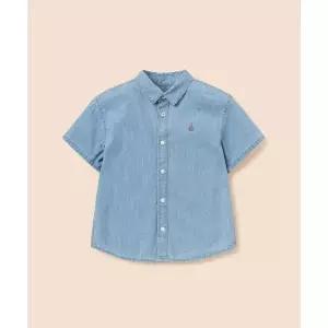 빈폴 BEANPOLE 키즈 [Essential] 데님 반소매 셔츠 스카이 블루 (BI6365UE2Q) BI6365UE2Q 312296