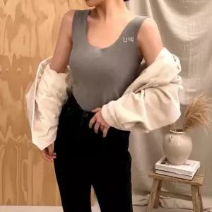 [하프클럽/]여성용 데일리 따뜻한 이너 레이어드 나시