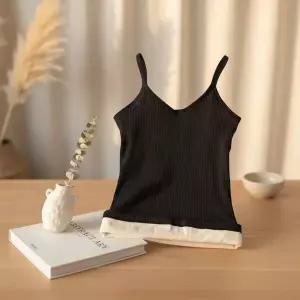 [하프클럽/]여성 겨울 기모 골지 슬림 이너 나시