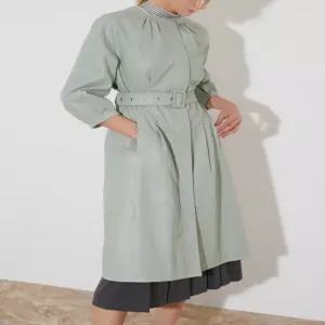 [올리비아로렌]라운드 롱 레더 코트 VVBJN3S1361 EIC