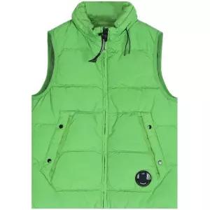 CP컴퍼니 여성 렌즈 와펜 후드 패딩 조끼 그린 114729044