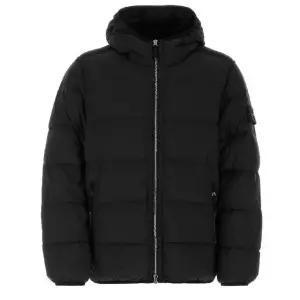 스톤아일랜드 와펜패치 심리스 터널 나일론 다운 후드 패딩 블랙 791543728 V0029 114595358