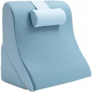 허리 산 역류성 제거용 삼각 메모리 폼 베개 높이 지지 쿠션 (색상 파란색 사이즈 60 x 50 30 cm)