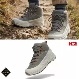 (매장)K2 [백화점출고] K2 트레킹화 등산화 남자 여성 중등산화 로키 그레이 고어텍스 와이드핏 키높이 통
