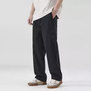 하계 캐주얼 봄 바지 남자 면 긴 심플데일리룩 빅사이즈 쿨링 레이셀 스트레이트 OOTD2