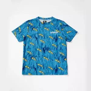 [보리보리/퀵실버]MARIO유스 UPF 50+ 컬러믹스 반팔 래쉬가드 (KF21BR065MNT)