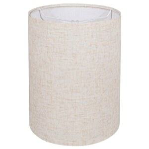 테이블 램프용 드럼 램프 그늘막, 바닥 램프, 천 그늘막 10인치 상단 X 하단 13인치 높이, 베이지색 대형 라인 패브릭, 쉬운 조립