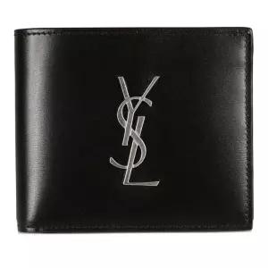 YSL 모노그램 가죽 반지갑 4532760SX0E 1000 NERO