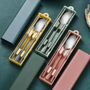 [셀러에이드]TBZ 잔솔 휴대용 수저세트 숟가락 젓가락 케이스 도시락통