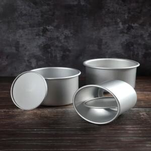 높이 조절 쉬폰 케이크 몰드 깊은 양극 라이브 바텀 홈 오븐 베이킹 도구 원통형 트레이 베이커리