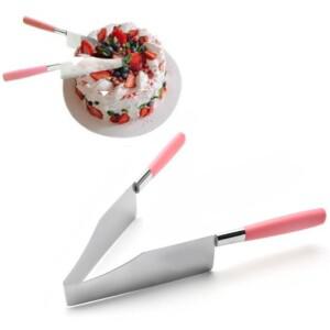 1개 케이크 슬라이서 스테인리스 커터 삼각형 스패출라 사호환용이 간편한 주방 치즈 절단 도구