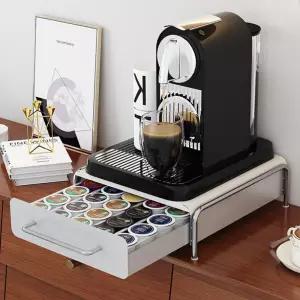 주방 커피 캡슐 정리함 철제 슬라이딩 서랍 수납함 사무실 가정 보관함 탕비실