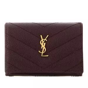 쉐브론 퀼팅 YSL 로고 반지갑 843909AAGY5 6195