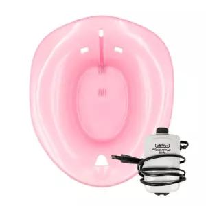 버블 소프트 좌욕기 HD-AB-001 핑크 수동비데 가정용 임산부 욕대야 변기 온수욕 전용 비데용 쑥욕기