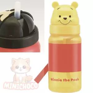 미니초코 물통크로스끈 곰돌이푸우 빨대형 물병