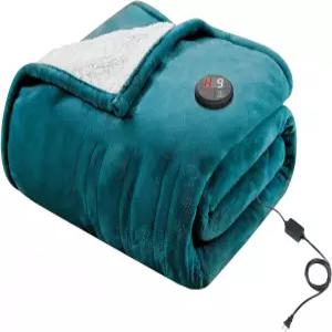 갓코지 온열 담요 전기 던지기 50 X60 - 원터치 버튼 10 가열 레벨 및 9시간 설정이 가능한 세탁기 사용