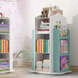 회전 서점 진열대 수납책장 만화책 거실책장 원형 이동식