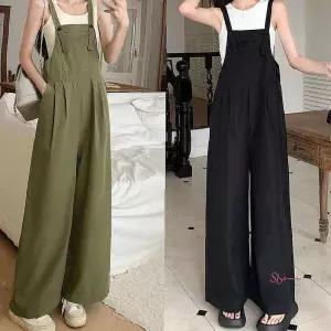 얇은 바지 팬츠 멜빵 끈조절 휘뚜루마뚜루 와이드mno539