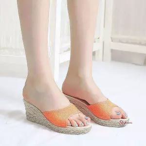 웨지힐 데일리슬리퍼 통굽신발 미용사슈즈 여름 PVC opq127