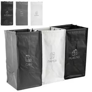 [하프클럽/셀러허브]분리수거함-대형 간편 탈부착 찍찍이 3단 54L