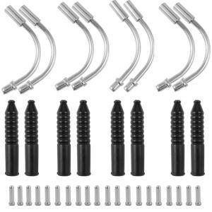 54개 자전거 V 브레이크 누들 케이블 가이드 세트 파이프 고무 부츠 or 변속 엔드 캡 포함)