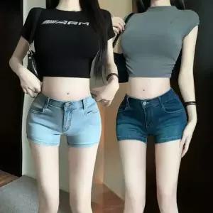 ROTA 여성 데님 슬림핏 청바지 풍성한 패드 허리 스판 스키니핏 일자 핫팬츠 젠1