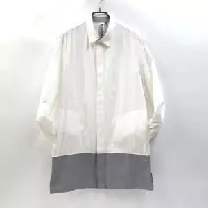 가다컴퍼니 RAGOUT 래그아웃 배색 롤업소매 포켓 롱셔츠 미니원피스 C498