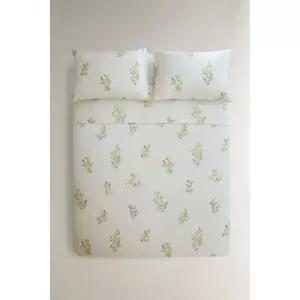 자라 ZARA 미모사 새틴 이불 커버 - 스크래치 화이트1252153