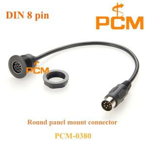 DIN 8핀 커넥터 파워링크 데이터링크 연장 오디오 스피커 케이블 라운드 패널 마운트 남성형 소켓 뱅앤올룹