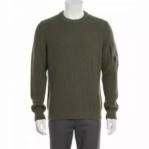 씨피컴퍼니 25FW 풀 리브 크루넥 렌즈 와펜 니트 스웨터 19CMKN015A 652