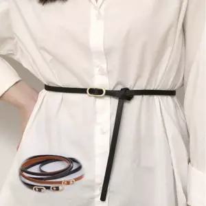 롱셔츠 원피스 자켓 허리 곡선 포인트 얇은 패션 벨트 Gan1+9Yxh