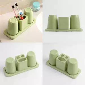 ( )칫솔꽂이 양치컵 세트 그린 욕실칫솔걸이 칫솔통