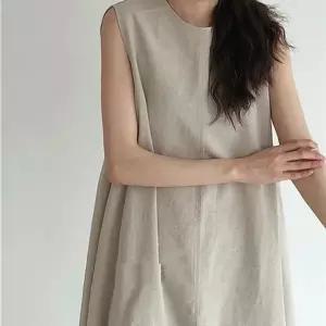 루즈핏 사이드포켓 A 나시 롱원피스 (HSJ-WFJF6J0)