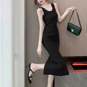 니트 나시 백포인트 시크 원피스 (HSJ-WFJF6L0)