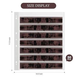 50피스 35MM 사이즈 네거티브 프레임 앨범 스토리지 6개의 슬리브 페이지는 스트 필름